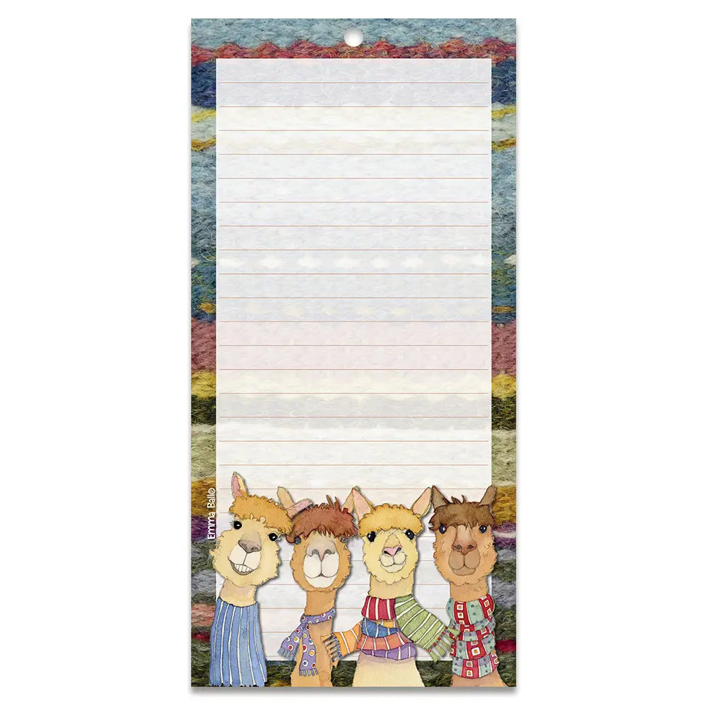 Magnetic Notepad - Happy Alpacas