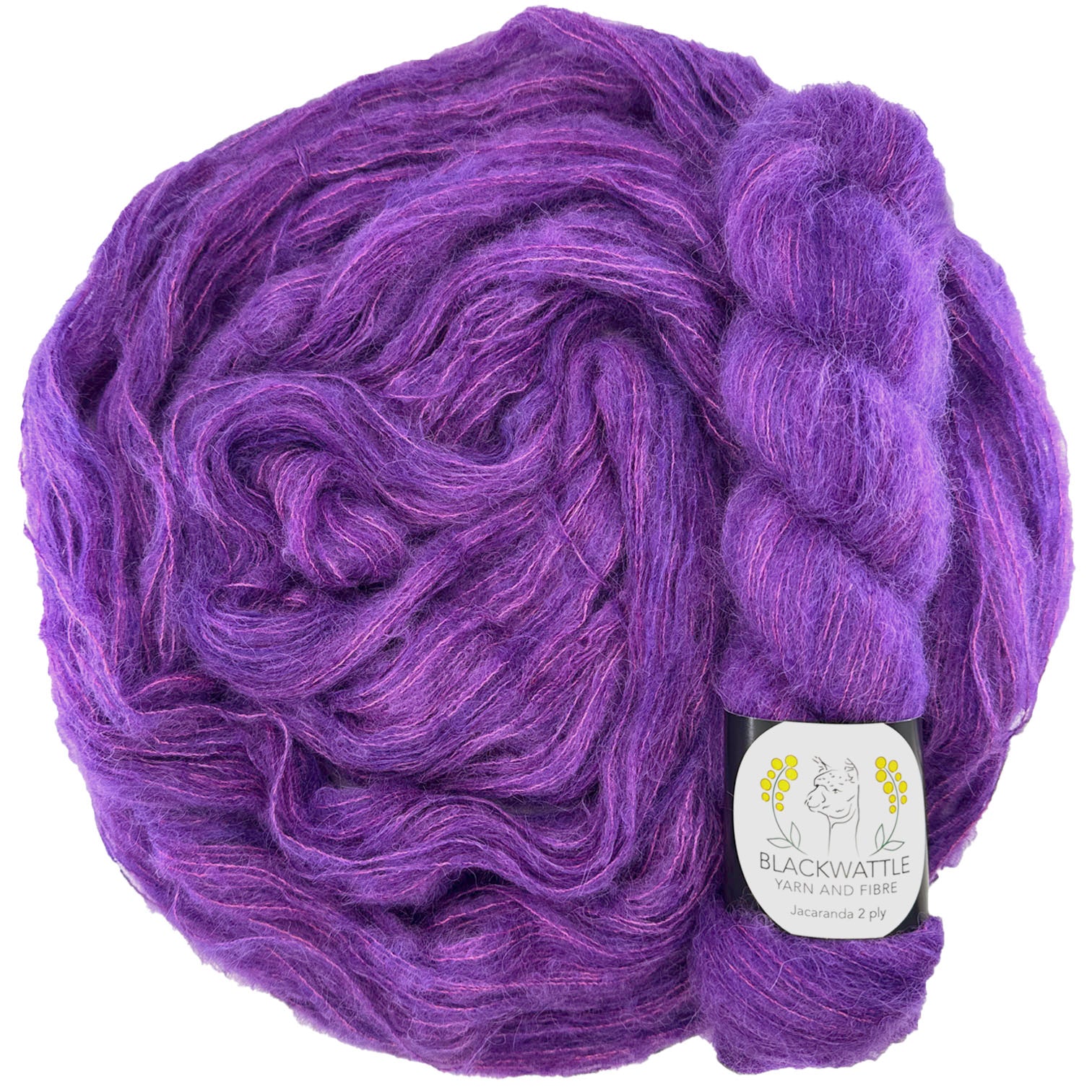 Purple Surprise Blackwattle Yarn and Fibre