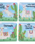 Llama Coasters - Set of 4