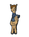 Blue Scarf Alpaca Enamel Pin